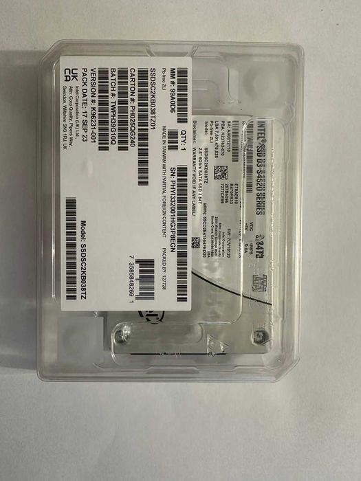 INTEL SSD D3-S4520 SERIES 3.84TB 2.5" - Серверный