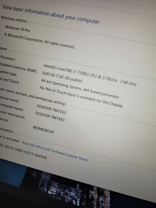 Laptop Lenovo Thinkpad P51s intel i7 ssd 512gb