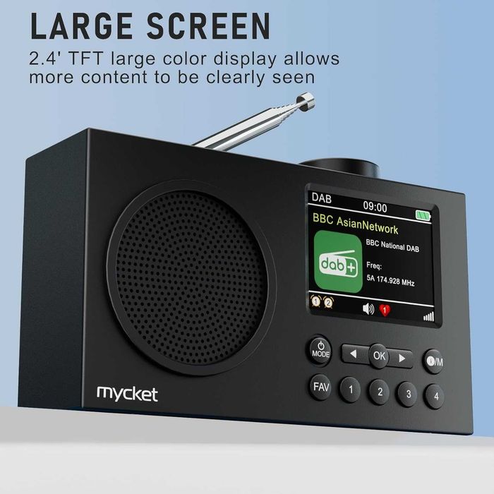 Преносимо DAB радио с Bluetooth,  Mycket