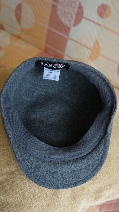 KANGOL Шапка  Вълнена плоска шапка безшевна  Тъмносива S