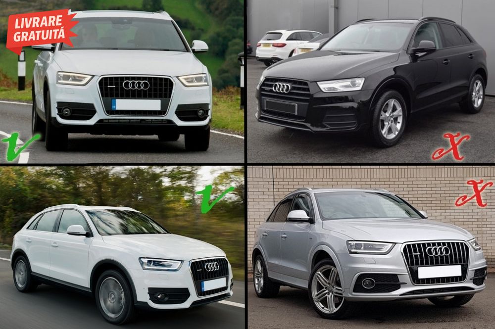 Grile Laterale Audi Q3 8U (2011-2014) RS Design Negru Crom