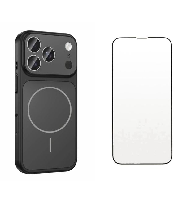 Husa Magsafe Glass Seria 17 + Folie Sticla Iphone 16/16 PRO/16 PRO MAX