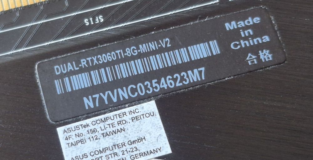 Placa video gaming Asus RTX 3060Ti 8GB