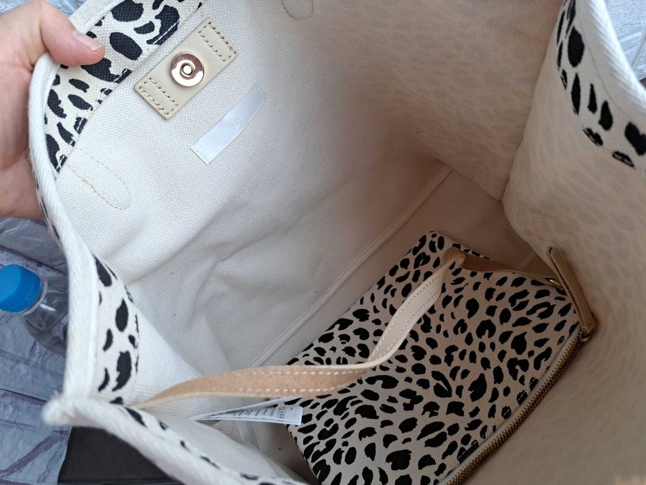 дамска чанта,H & M Нова!голяма текстилна торба,плажна чанта