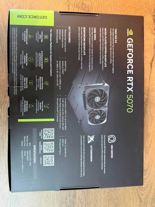 Видео карта RTX 5070 OC 12GB – НОВА, Запечатана, Гаранция