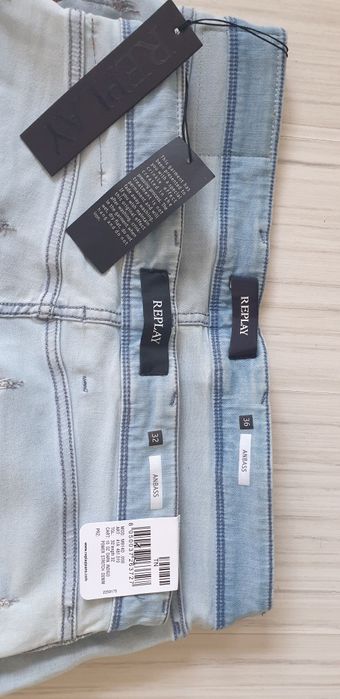Replay Milano Anbass Slim Stretch  36/34 и 32/32 2бр НОВО ОРИГИНАЛ Мъж