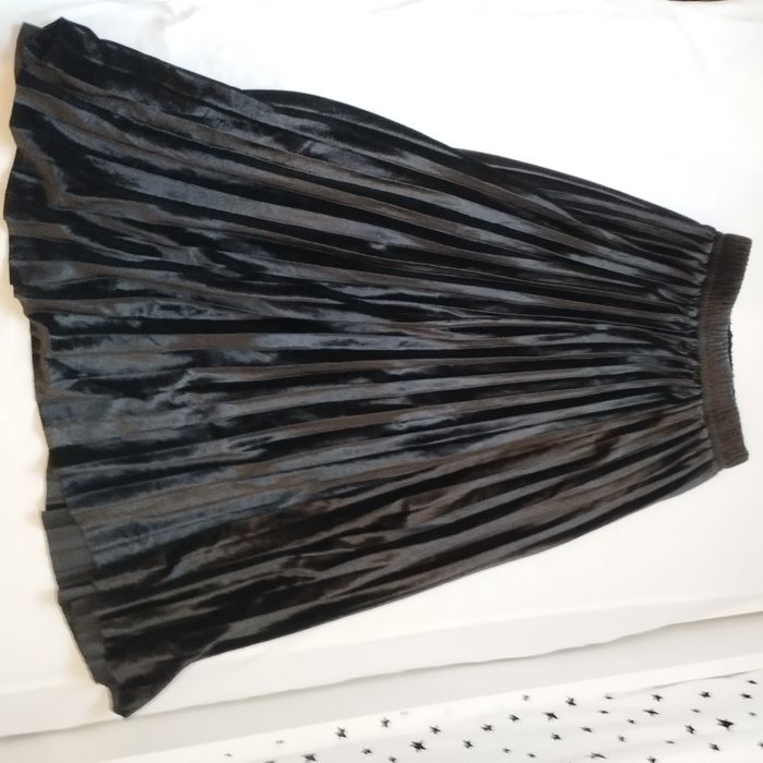 Fusta plisata catifea