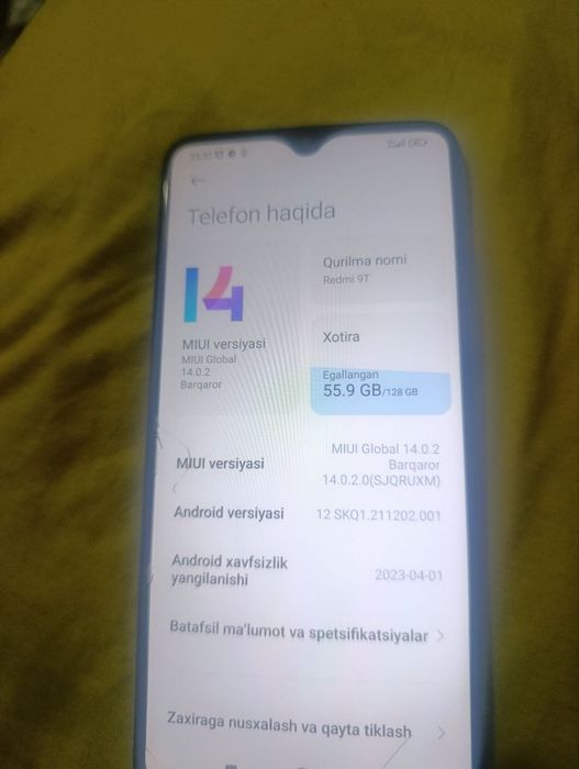 Redmi 9T holati yaxshi