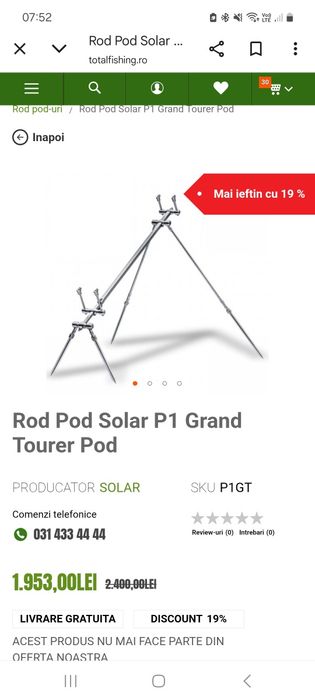 Rod pod solar worldwide/grand tourer p1 cu 3 posturi