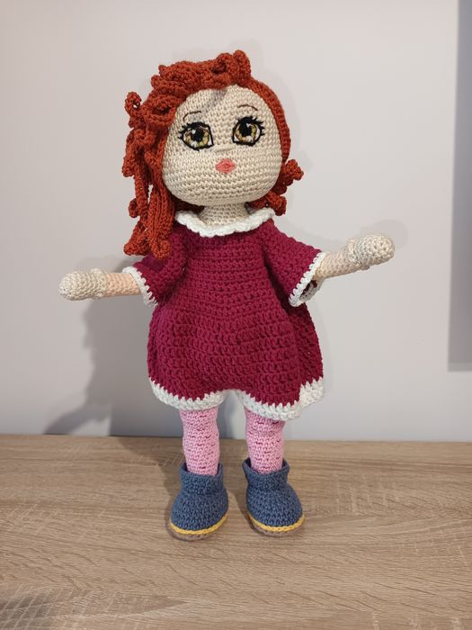 Cadoul ideal, păpușă HAND MADE, crosetata, unicat, 35-38 cm, NOU