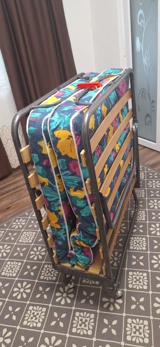 Pat pliabil lemn cu saltea