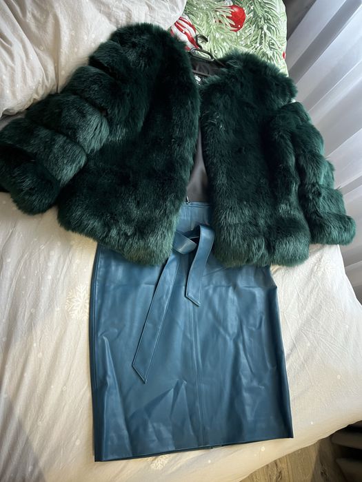 Дамско зелено палто