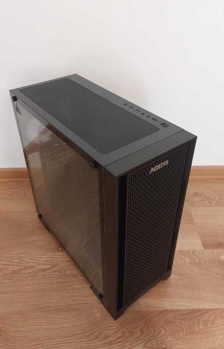 Carcasa PC AQIRYS Avior ARGB Black Mid-Tower / incluse 4 ventilatoare ARGB / Telecomanda / Sticlă securizata / NOUA