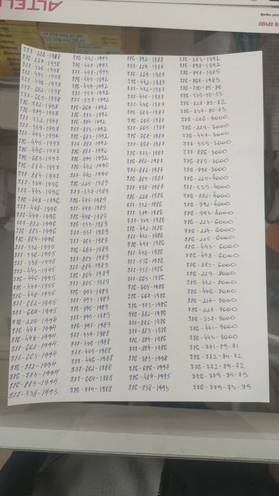 Продажа номеров ( подбор номер)