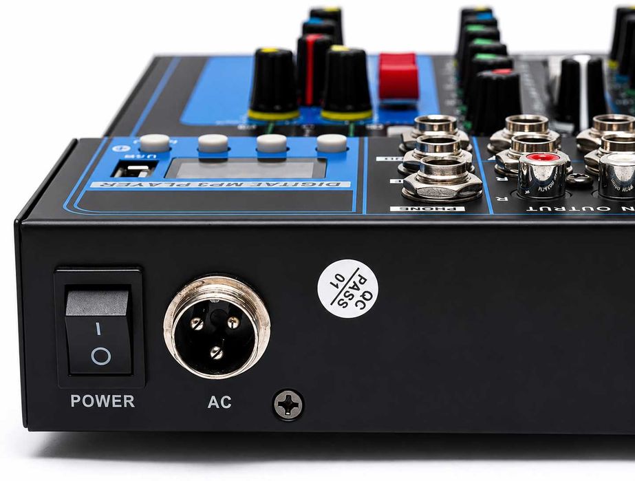Pasiv mixer audio profesional 7 canale F7-MB pentru boxe active Bluetooth USB Mp3 Egalizator