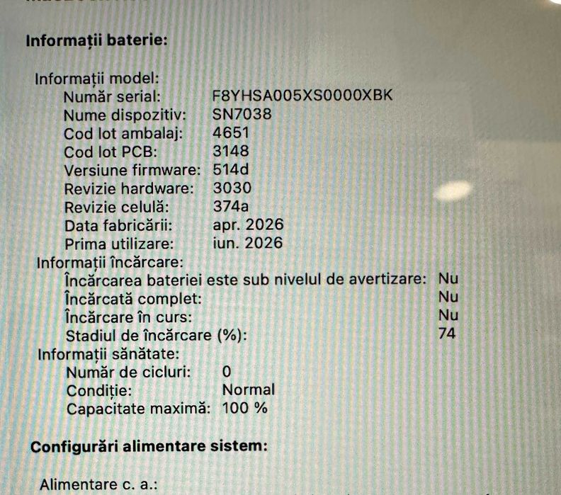 Hope Amanet P5  Macbook NEO A3404 , 13 inch , APPLE A18 PRO , 8GB RAM , 512SSD , PRODUS NOU - GARANTIE