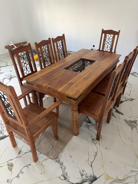 Masa cu scaune lemn 6 persoane
