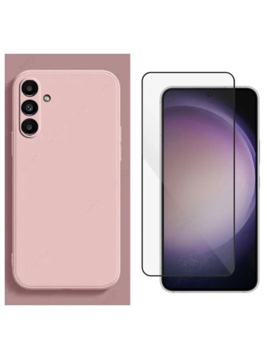 Samsung A14/A15/A16/A25/A34/A54 Husa Premium Case Silicon+Folie Sticla