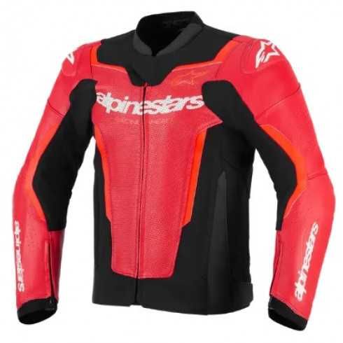 Кожено яке Alpinestars GP Force V2 Air red/flou и bk/wht