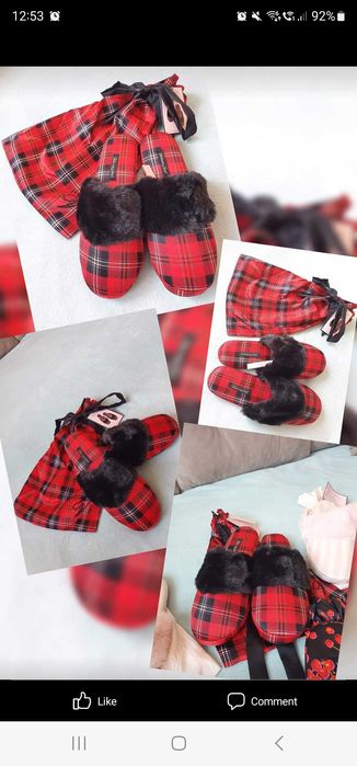 Papuci de casa de la Victoria's Secret, noi, cu eticheta