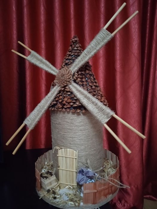 Moară de vânt handmade decor