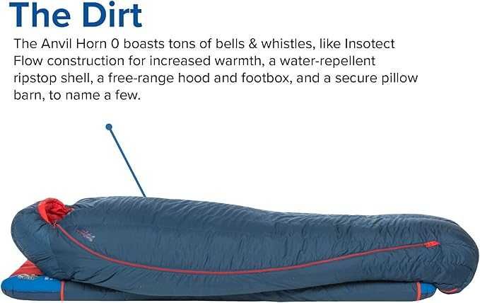 Продавам нов пухен спален чувал Big Agnes Anvil Horn 0F / -17C, Long