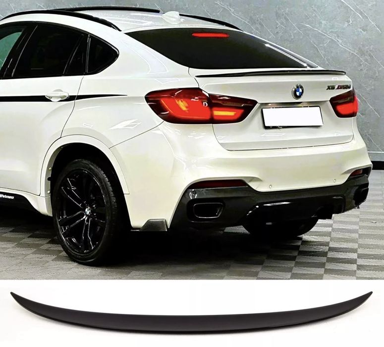 Спойлер лип за багажник – BMW X6 F16 (2014–2019), черен гланц, бмв