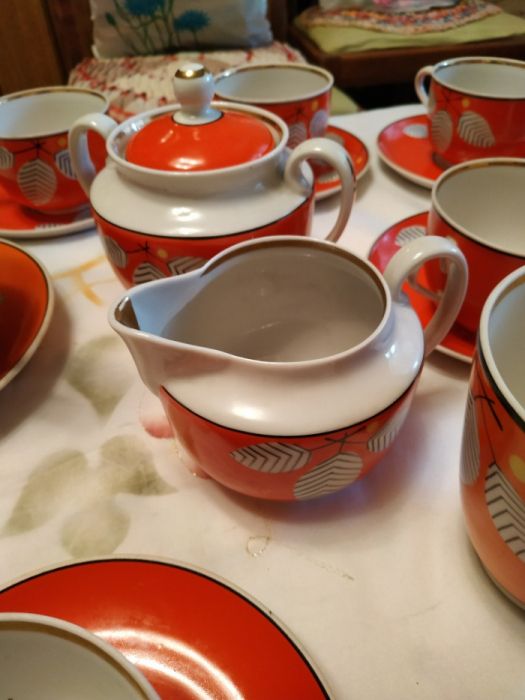 Чайный фарфоровый сервис.Шевченко. Антиквариат.