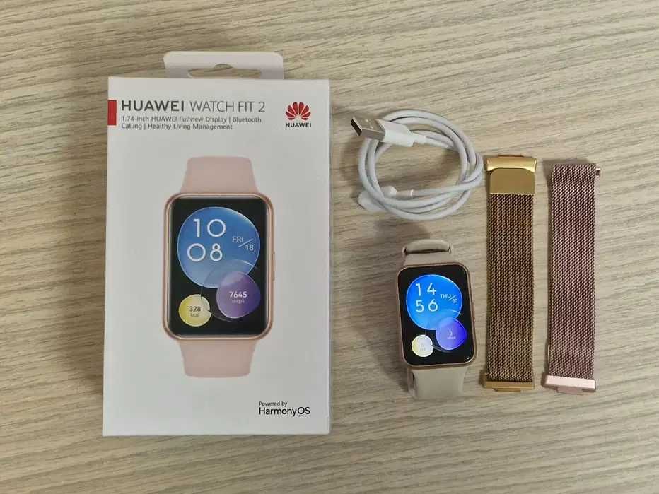 Ceas Smartwatch Huawei Watch Fit 2 Active Sakura Pink