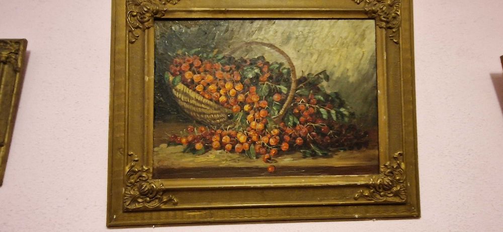 Tablouri vechi-pictura canvas, panza, rame din lemn sau ipsos