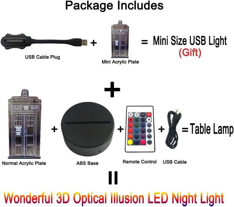 3D LED лампа Полицейска станция