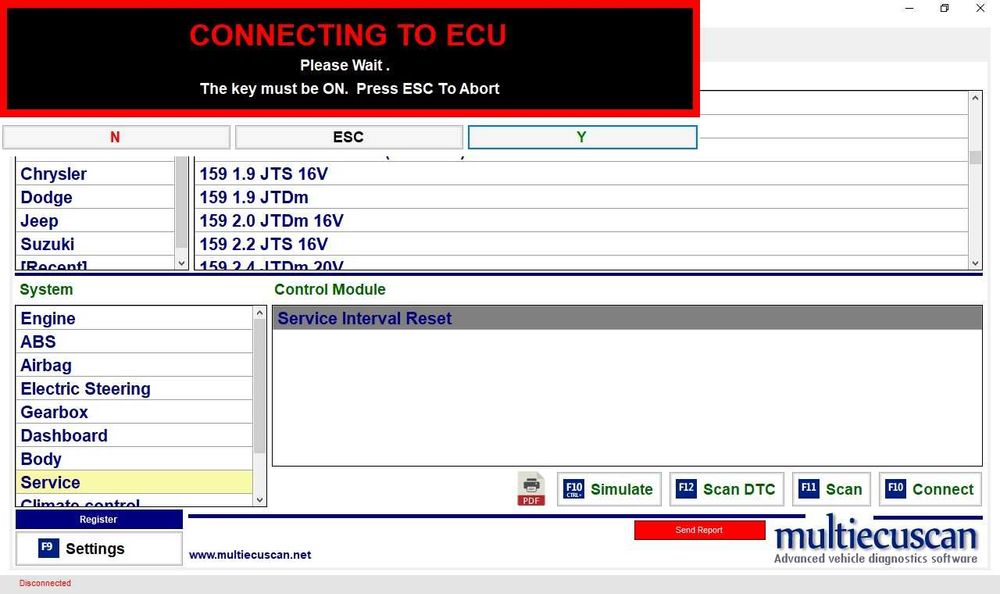 Предлагам диагностика Дилърско ниво Alfa Romeo Fiat Lancia