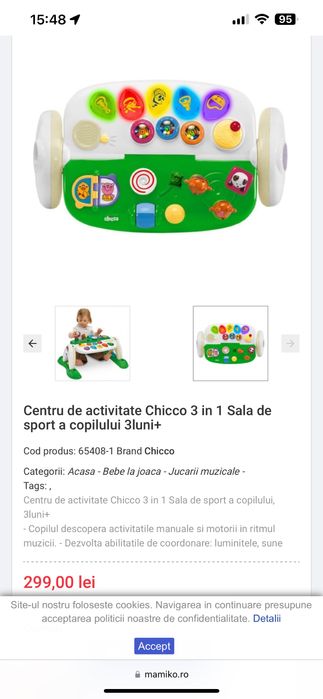 Centru activitati bebe chicco