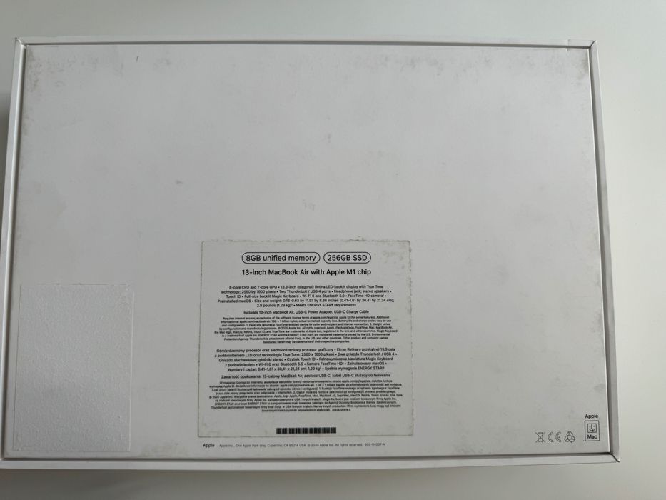 Apple Macbook Air 2020 13' M1 256GB