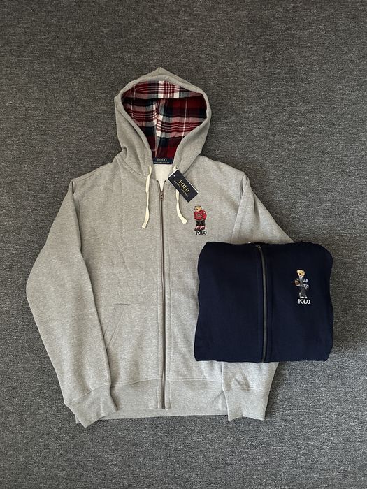 Оригинален Polo Ralph Lauren Bear Zip Up Hoodie