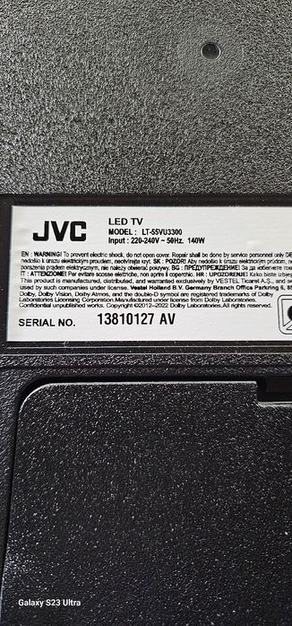 Dezmembrez TV JVC  LT 55 VU 3300 display spart (conține plăci VESTEL )