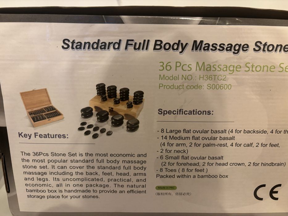 Set 36 pietre vulcanice masaj plus incalzitor