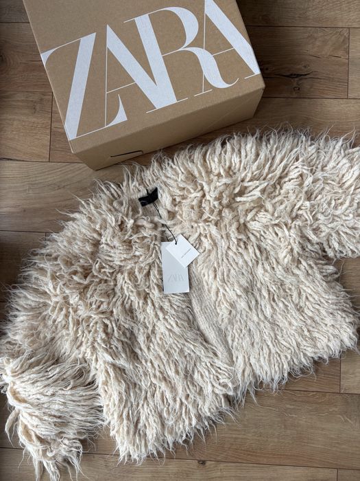 Jacheta de blana Zara tricot virala noua cu eticheta