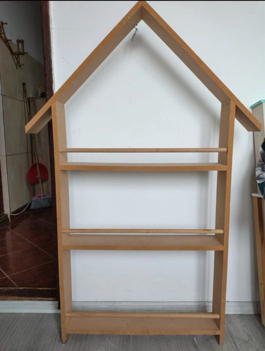 Biblioteca copii lemn natur masiv