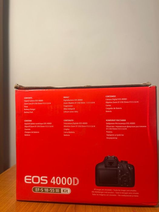 canon eos 4000d ef-s 18-55 III kit