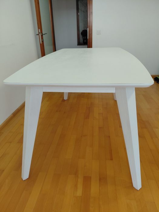 Masa Living Jasmin, Furniruita, Alb, 165 X 95 X 78 Cm