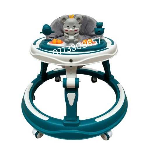 Premergator Muzical Soricel cu Lumini, Cadru Metalic, Roti Silicon