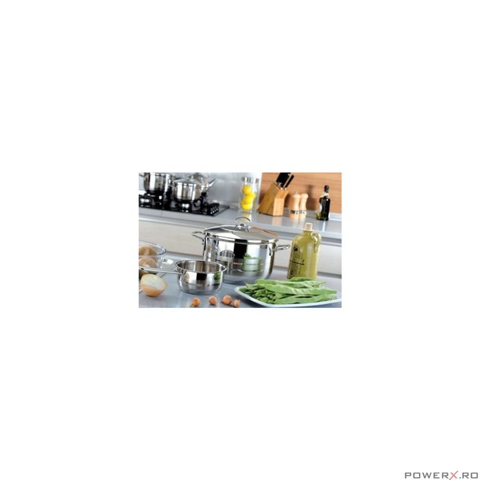 Oala cu capac din inox, 36x22cm 20litri, compatibila cu toate tipurile