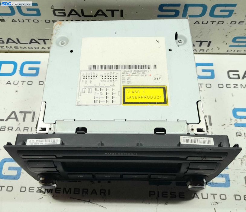 Unitate Radio CD Player Fara Safe Code Audi A4 B7 2004 - 2008 Cod 8E0035186AL [N0076]