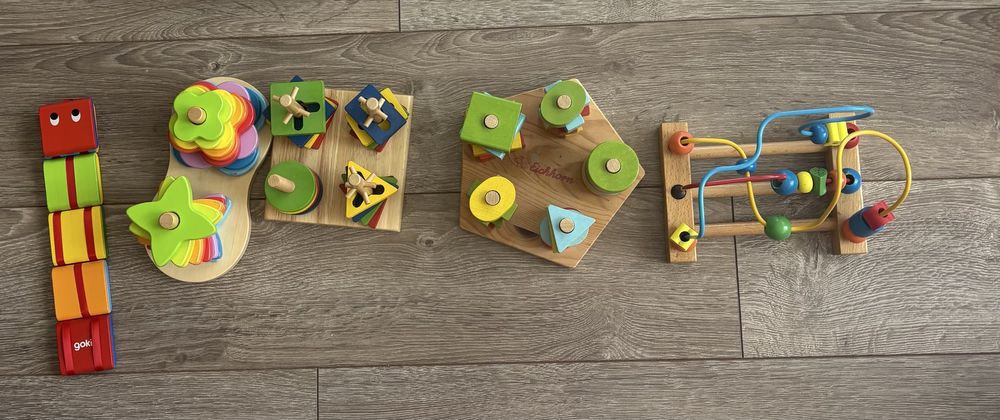 Комплект детски дървени играчки