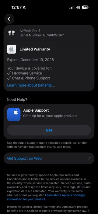 AirPods Pro 3 Carcasa + casca dreapta
