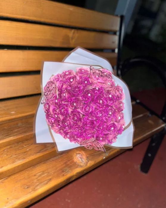 buchet din flori de sapun