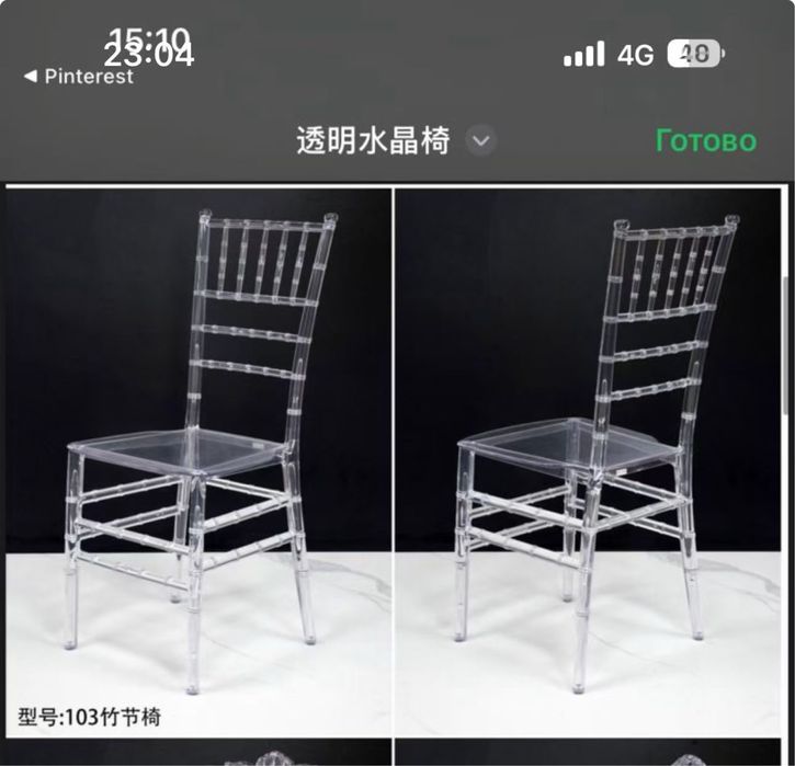 Стулья прозрачные