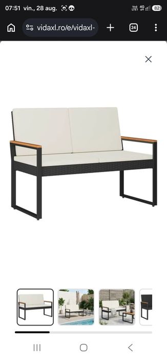 Perdea de ușă antiinsecte pentru autorulotă, bambus, 56x185 cm