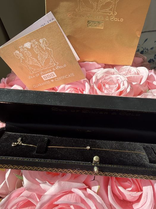 Гривна SSG с диамант, чисто злато